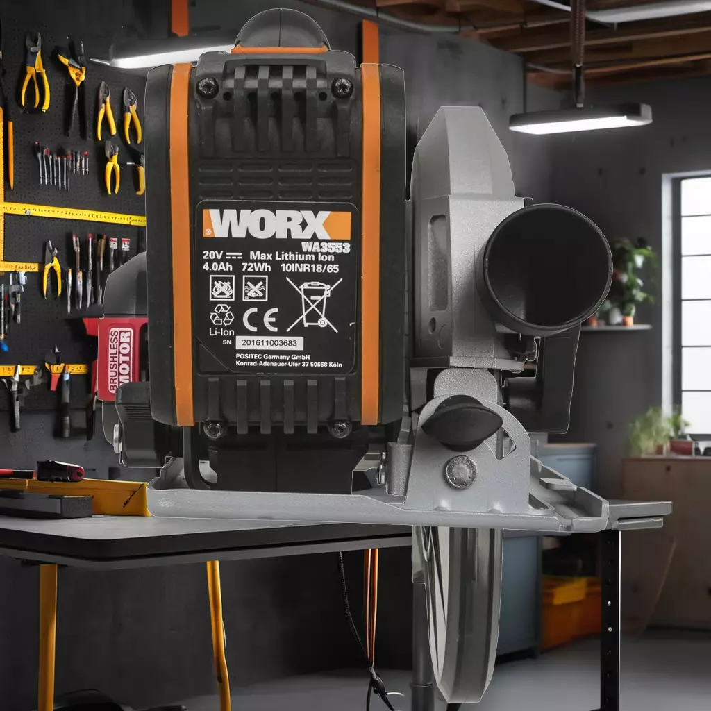 Циркулярная пила аккумуляторная бесщеточная WORX WX520
